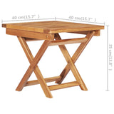 NNEVL Sun Lounger with Table and Cushion Solid Teak Wood