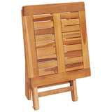 NNEVL Sun Lounger with Table and Cushion Solid Teak Wood