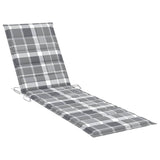 NNEVL Sun Lounger with Table and Cushion Solid Teak Wood