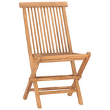 NNEVL 3 Piece Folding Outdoor Dining Set with Cushion Solid Wood Teak