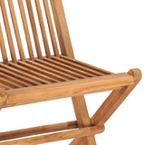 NNEVL 3 Piece Folding Outdoor Dining Set with Cushion Solid Wood Teak