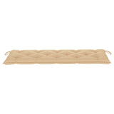 NNEVL Stacking Garden Bench with Cushion 159 cm Solid Teak Wood