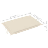 NNEVL Rocking Sun Lounger with Cushion Solid Teak Wood