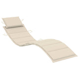 NNEVL Rocking Sun Lounger with Cushion Solid Teak Wood