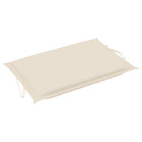 NNEVL Rocking Sun Lounger with Cushion Solid Teak Wood