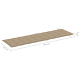 NNEVL Rocking Sun Lounger with Cushion Solid Teak Wood