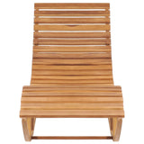 NNEVL Rocking Sun Lounger with Cushion Solid Teak Wood