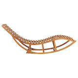 NNEVL Rocking Sun Lounger with Cushion Solid Teak Wood
