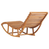 NNEVL Rocking Sun Lounger with Cushion Solid Teak Wood