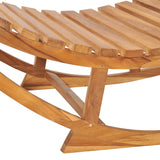 NNEVL Rocking Sun Lounger with Cushion Solid Teak Wood