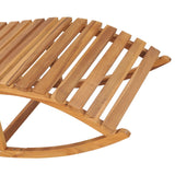 NNEVL Rocking Sun Lounger with Cushion Solid Teak Wood