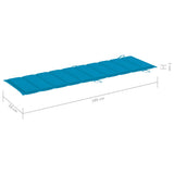 NNEVL Rocking Sun Lounger with Cushion Solid Teak Wood