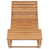 NNEVL Rocking Sun Lounger with Cushion Solid Teak Wood
