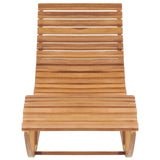 NNEVL Rocking Sun Lounger with Cushion Solid Teak Wood