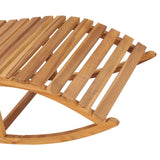NNEVL Rocking Sun Lounger with Cushion Solid Teak Wood