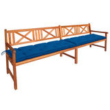 NNEVL Garden Bench with Cushions 240 cm Solid Acacia Wood