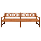 NNEVL Garden Bench with Cushions 240 cm Solid Acacia Wood