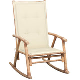 NNEVL Rocking Chair with cushion Bamboo