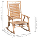 NNEVL Rocking Chair with cushion Bamboo