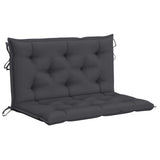 NNEVL 2-Seater Swing Bench with Palm Leaves and Cushion 202 cm Bamboo