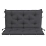 NNEVL 2-Seater Swing Bench with Palm Leaves and Cushion 202 cm Bamboo