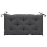 NNEVL 2-Seater Swing Bench with Palm Leaves and Cushion 202 cm Bamboo