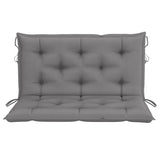 NNEVL 2-Seater Swing Bench with Palm Leaves and Cushion 202 cm Bamboo