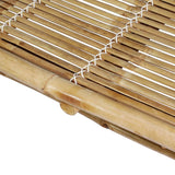 NNEVL 2-Person Sun Lounger with Cushions Bamboo