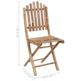 NNEVL Folding Garden Chairs 2 pcs with Cushions Bamboo