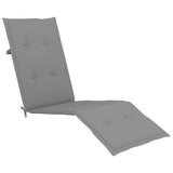 NNEVL Outdoor Deck Chair with Footrest and Cushion Solid Acacia Wood