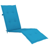 NNEVL Outdoor Deck Chair with Footrest and Cushion Solid Acacia Wood