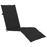 NNEVL Outdoor Deck Chair with Footrest and Cushion Solid Acacia Wood