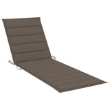 NNEVL Sun Lounger with Cushion Solid Acacia Wood