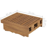 NNEVL Folding Sun Lounger with Cushion Solid Wood Acacia