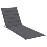 NNEVL Folding Sun Lounger with Cushion Solid Wood Acacia
