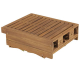 NNEVL Folding Sun Lounger with Cushion Solid Acacia Wood