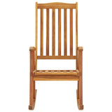 NNEVL Rocking Chair with Cushions Solid Acacia Wood