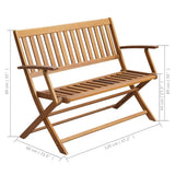 NNEVL Garden Bench with Cushion 120 cm Solid Acacia Wood