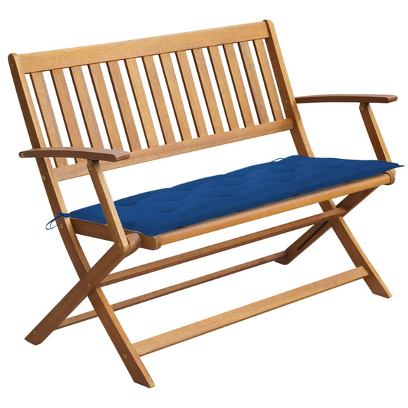 NNEVL Garden Bench with Cushion 120 cm Solid Acacia Wood