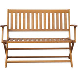 NNEVL Garden Bench with Cushion 120 cm Solid Acacia Wood
