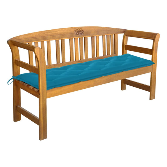 NNEVL Garden Bench with Cushion 157 cm Solid Acacia Wood