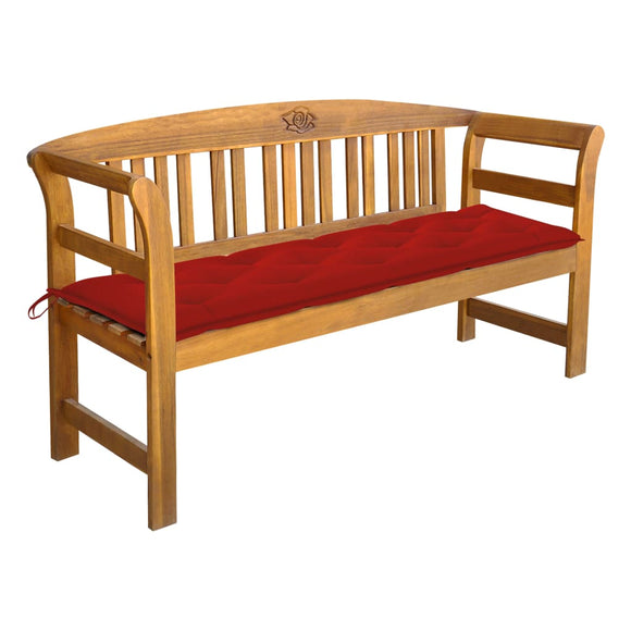 NNEVL Garden Bench with Cushion 157 cm Solid Acacia Wood