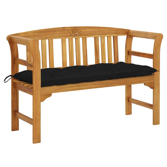 NNEVL Garden Bench with Cushion 120 cm Solid Acacia Wood