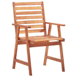 NNEVL Outdoor Dining Chairs 2 pcs with Cushions Solid Acacia Wood
