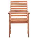 NNEVL Outdoor Dining Chairs 2 pcs with Cushions Solid Acacia Wood