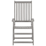 NNEVL Garden Reclining Chairs 3 pcs with Cushions Solid Acacia Wood