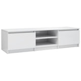 NNEVL TV Cabinet High Gloss White 140x40x35.5 cm Engineered Wood