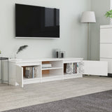 NNEVL TV Cabinet High Gloss White 140x40x35.5 cm Engineered Wood