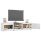 NNEVL TV Cabinet High Gloss White 140x40x35.5 cm Engineered Wood