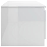 NNEVL TV Cabinet High Gloss White 140x40x35.5 cm Engineered Wood